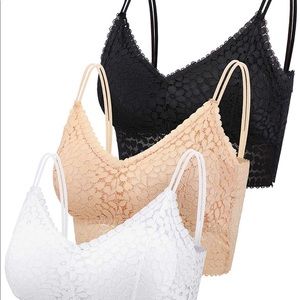 Set of 3 Lace bralette size L